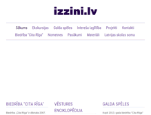 Tablet Screenshot of izzini.lv